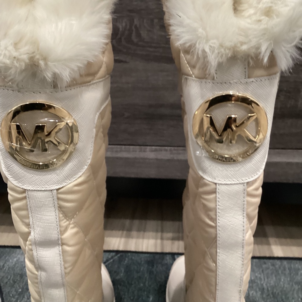 NWOT Michael Kors Fulton Quilted Rubber Rainboots Faux-fur (in box) - Picture 2 of 16